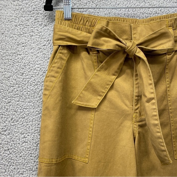 Cabi Tan Belted Elastic Waist Trouser Pants Sz 4 - Picture 2 of 9